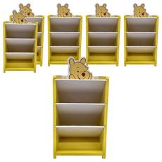 U-House 樺新 維尼萌萌斜口收納盒 102 x 97.5 x 220mm, 維尼, 6個