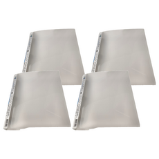 雙德 粉彩3孔夾, 透明白, 4本