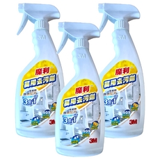 3M 魔利 萬用去污劑 廚房清潔劑 浴室清潔劑 輕鬆去除油污水垢, 500ml, 3瓶
