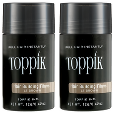 頂豐 Toppik 增髮纖維 12g - 靜電吸附，男女可用，快速濃密頭髮, 淡棕 LIGHT BROWN, 2件