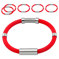 負離子防靜電手環 女款 紅色, 6個