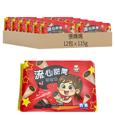 張媽媽 流心甜筒 可可, 115g, 12包