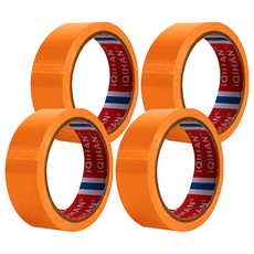 iQIHAN 高黏度強力布膠帶 高硬度 50mm x 20m, 橘色, 4捲