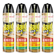 Raid 雷達 快速蟑螂螞蟻藥 尤加利, 500ml, 4瓶