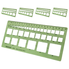 Nationart 104 正方型板 39孔 232 x 110mm, 綠色, 5個