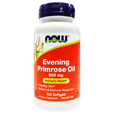 Now 月見草油膠囊 500mg, 100顆, 調整女性生理機能，提升代謝力, 0.7g, 1罐