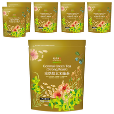 AWAStea 阿華師 重烘焙玄米綠茶 裸茶包裝, 7g, 20入, 6袋