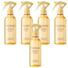 TSUBAKI 思波綺 瞬效柔順護髮精華 210ml 山茶花精油修護 乾濕兩用 打造柔順亮澤秀髮, 5瓶