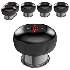 喵汪森林 智能真空拔罐器 充電款 6檔 9.4 x 7.8cm 黑色, 6個