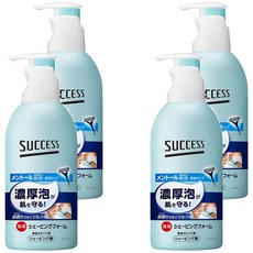 Kao 花王 SUCCESS 男士刮鬍順滑清爽泡沫刮鬍泡, 250g, 4瓶