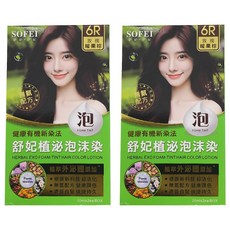 SOFEI 舒妃 外泌體添加 泡沫染髮液 40ml, 6R 玫瑰暖栗棕, 2盒