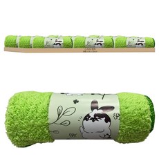 CLEAN 克林 瞇瞇兔抹布 果綠色, 9條