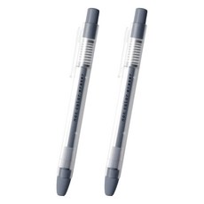 Sun-Star noc color eraser按壓出芯橡皮擦, 筆型設計, 橡皮擦芯直徑5mm, 附筆夾, 霧夜色, 2個