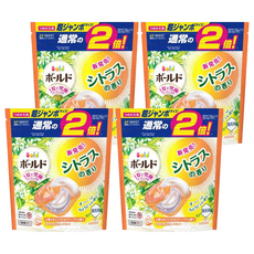 Bold 日本原裝進口 4in1 超強洗淨4D洗衣膠囊補充裝 柑橘馬鞭草, 22顆, 4袋