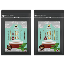 漢茶道 漢方草本茶包 四號 清氣仙草麥茶 天然草本補給 無農藥栽培 三角茶包, 4g, 14包, 2袋