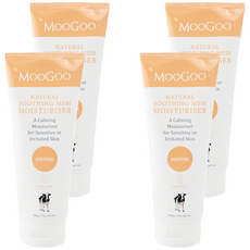 MOOGOO 慕爾果 天然舒緩MSM保濕霜，鎮靜保濕，適用於敏感或受刺激的肌膚, 200g, 4條