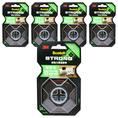 3M Scotch 超強力雙面膠帶 塑膠用 V1802N 18mm x 1.5m, 紅色, 5捲