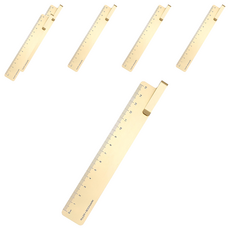 KaCO RUMA 金屬書籤尺, 金色, 6支
