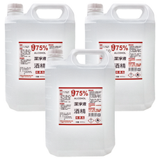 宣威 75%潔淨液酒精 適用於家庭和辦公場所 有效防止誤食, 4L, 3桶