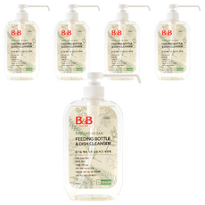 B&B 奶瓶餐盤洗潔精 600ml，含樹梅醋，純素, 5瓶