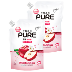 碧珍 純淨系列蔬果碗盤洗潔精 PURE 蘋果香 1L 強力洗淨&保濕, 2包