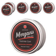 Morgan's Texture Clay 強力定型髮泥 75ml - 啞光霧面、蓬鬆立體, 6件