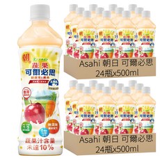 Asahi 朝日 可爾必思 乳酸飲料 胡蘿蔔蘋果口味 24瓶, 日本進口乳源, 台灣限定風味, 500ml, 48瓶