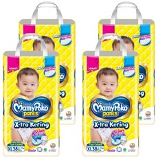 MamyPoko 滿意寶寶 瞬潔乾爽褲型尿布 12~17kg, XL, 152片