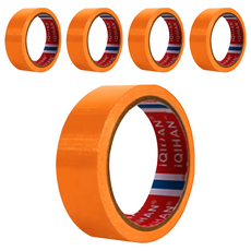 iQIHAN 高黏度強力布膠帶 高硬度 50mm x 20m, 橘色, 5捲