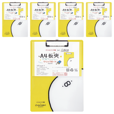 PENROTE 筆樂 醜白兔A4板夾, 黃色, 5個