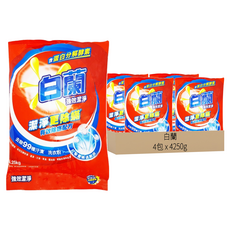 白蘭 強效除蹣過敏洗衣粉, 4250g, 4包