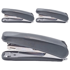 Double A 10號釘書機, 人體工學設計, 耐用度高可釘約60,000次, 3個, 灰色