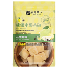 台灣茶人 熊鑽水果茶磚 芭樂檸檬, 獨立分裝 冷熱皆宜 多種吃法, 20g, 7顆, 1袋