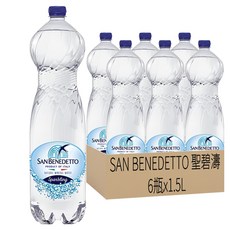 SAN BENEDETTO 聖碧濤 義大利氣泡礦泉水, 1.5L, 6瓶