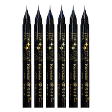 Kuretake 日本吳竹 眼線極細毛筆 ED100-010, 黑色, 6支