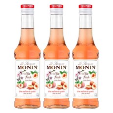MONIN 莫寧 白桃風味糖漿, 250ml, 3瓶