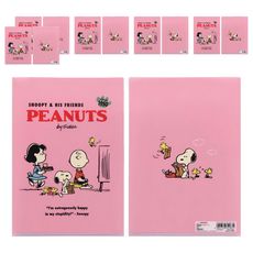PEANUTS 史努比日常風A5雙口袋資料夾 160 x 1 x 220mm 20g, 電視時間, 6個