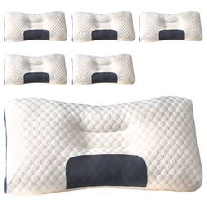 分區護頸SPA枕, Second Generation SPA Sleeping, SoyBean Pillow, 快速定型, 快速回彈支撐, 灰色, 6個, 45 x 75cm±5cm