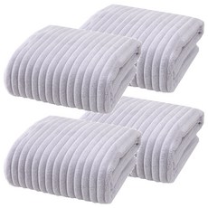 JOYFUL NAPKIN 悅棉 加厚加大親膚雲朵浴巾 313g 高密度珊瑚絨 140 x 70cm, 瑪瑙灰, 4條