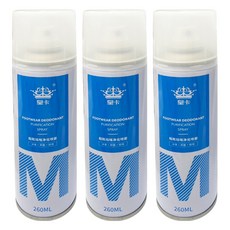 皇卡 鞋子除臭劑 海洋型, 260ml, 3罐