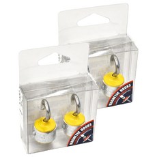 DULTON 工業風強力磁鐵掛勾 32 x 15mm 2個, 黃色, 2組