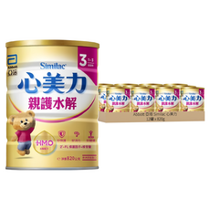 Abbott 亞培 Similac 心美力 HMO 3號親護水解成長配方奶粉 1~3歲, 820g, 12罐