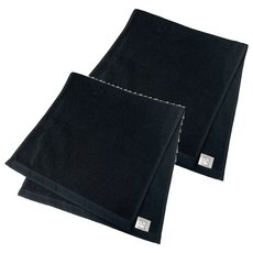 LIFE 來福牌 清心素色毛巾, 黑色, 2條
