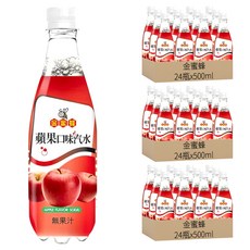 金蜜蜂 蘋果口味汽水, 500ml, 72瓶