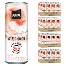 Minute Maid 美粒果 零加糖蜜桃蘇打330ml*96罐, 330ml