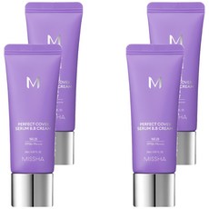 MISSHA 台灣公司貨 完美遮瑕BB霜 SPF50+ PA++++, NO.23 自然色, 20ml, 4條