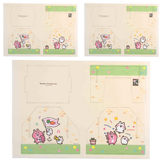 YENDAR 研達 卡娜赫拉的小動物便條紙置物盒 (小兔子嘉年華), 3個