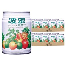 波蜜 果菜汁 30%還原蔬果汁, 240ml, 48罐