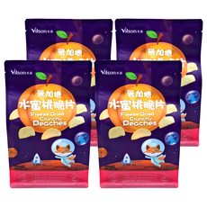 Vilson 米森 水蜜桃脆片 5包入 (天然水果 無添加糖 酥脆口感 獨立包裝), 35g, 4袋