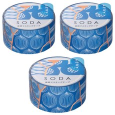 KING JIM SODA 透明PET卷狀膠帶，20mm寬，4M長, 陶瓷, 3捲